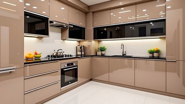 Mẫu tủ bếp hợp kim nhôm đơn giản mà đẹp
