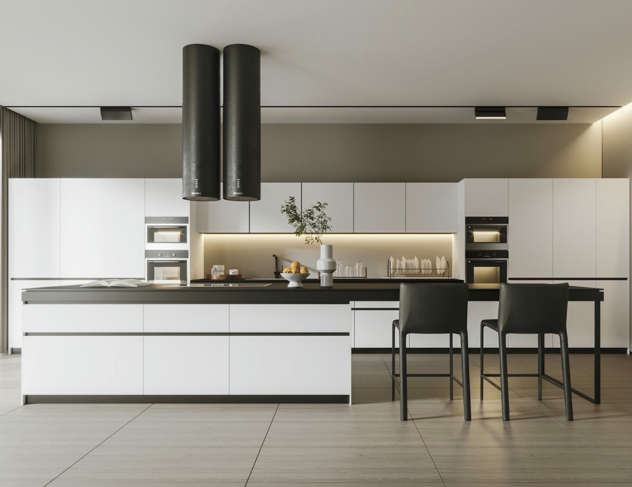 Tủ bếp inox composite thiết kế tối giản