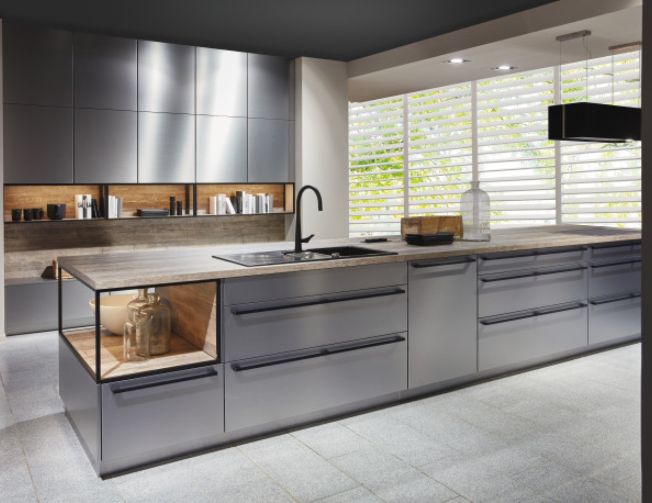 Tủ bếp inox dễ vệ sinh