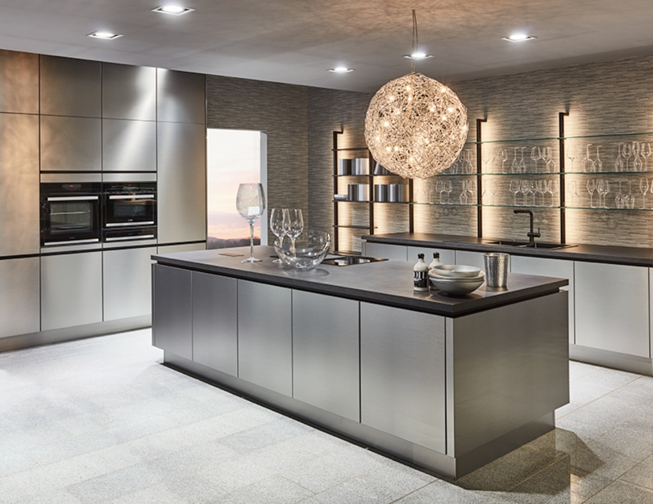 Tủ bếp inox đẹp hiện đại