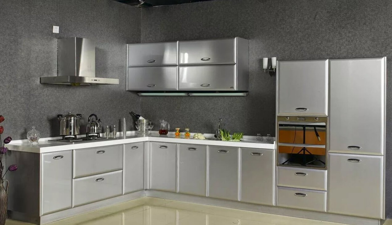 Tủ bếp Inox đơn giản
