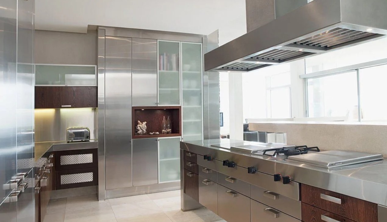 Tủ bếp Inox nguyên khối