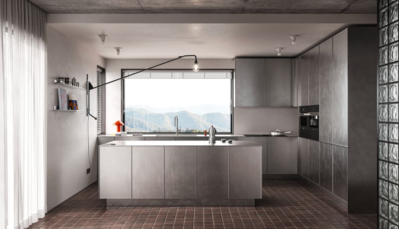 Tủ bếp inox nhập khẩu không bám bụi