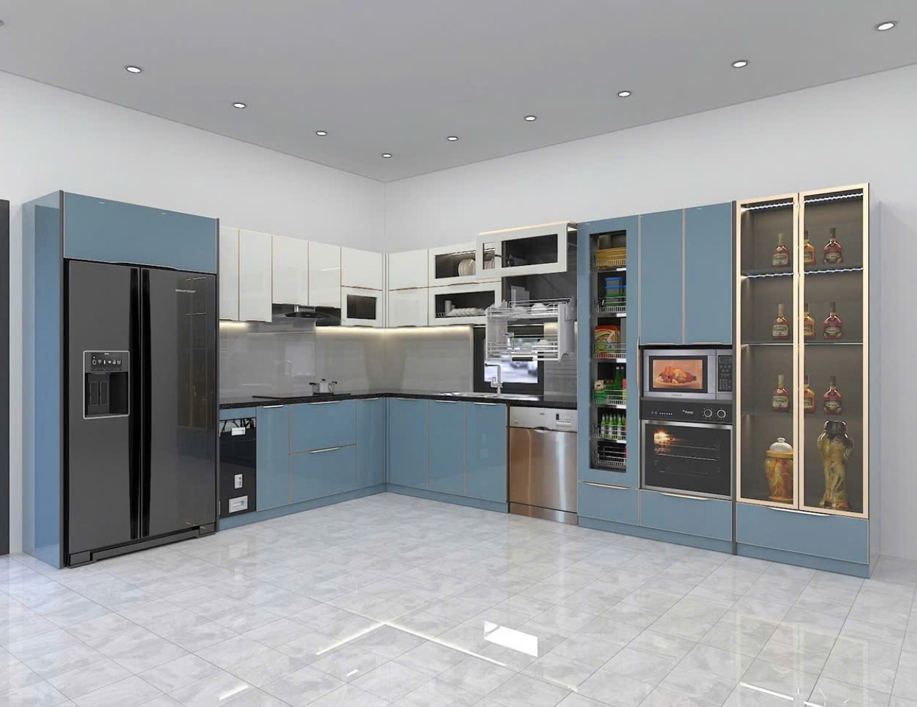 Tủ bếp khung inox chịu lực tốt