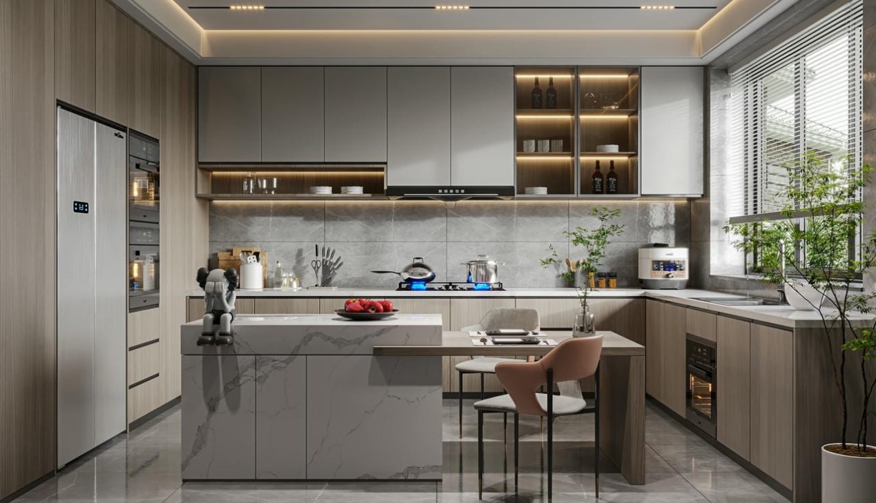 Tủ bếp laminate chống nước Tủ bếp laminate chống nước