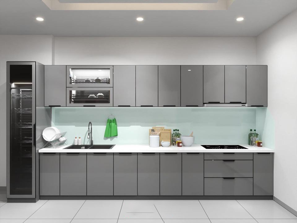 Tủ bếp nhôm cho nhà nhỏ Tủ bếp nhôm cho nhà nhỏ