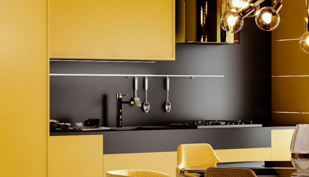 Tủ bếp nhôm khung inox bền màu