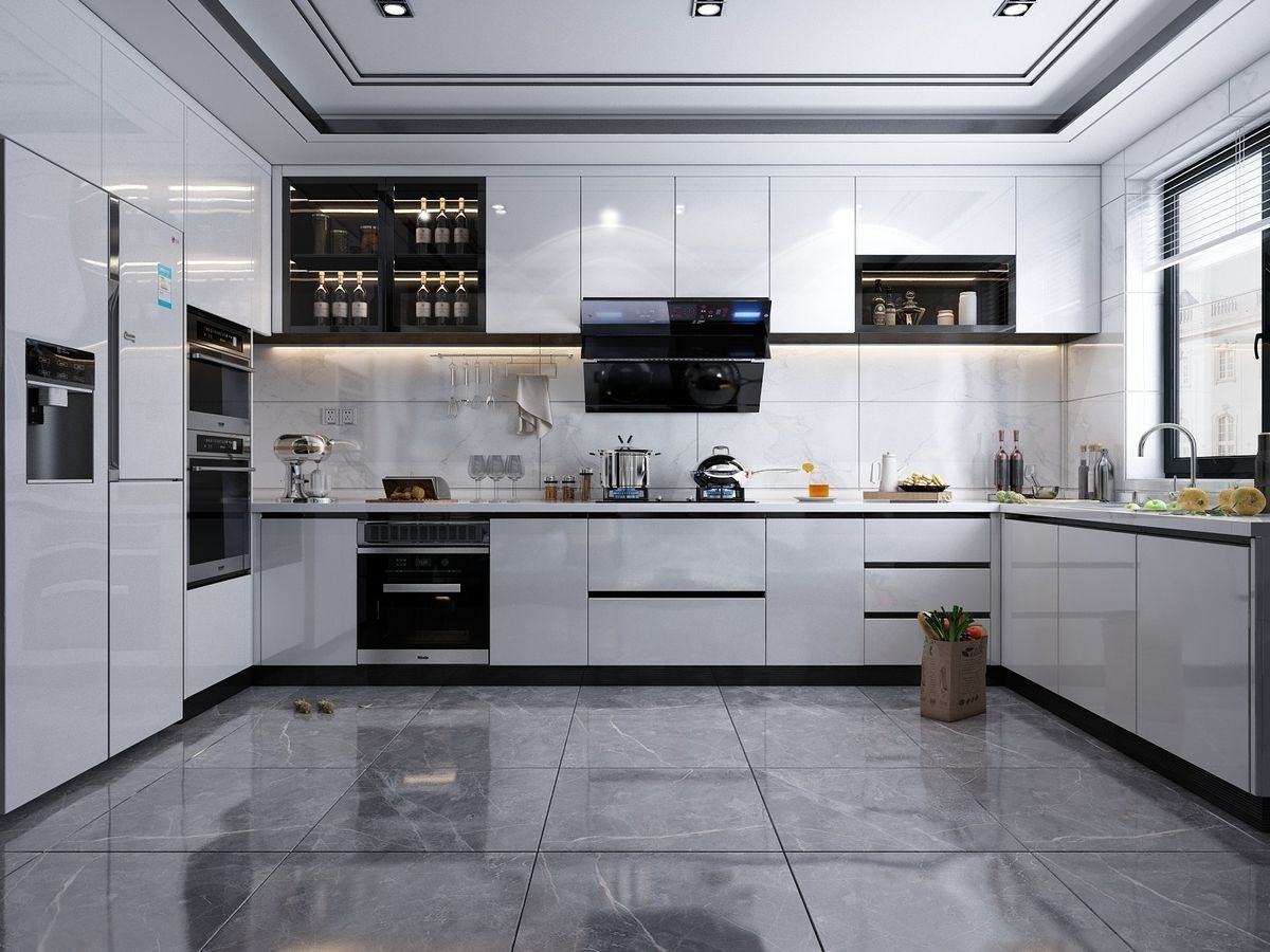 Tủ bếp nhôm kính cao cấp