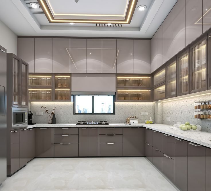 Tủ bếp nhôm nhà ống kiểu Bắc Âu Tủ bếp nhôm nhà ống kiểu Bắc Âu