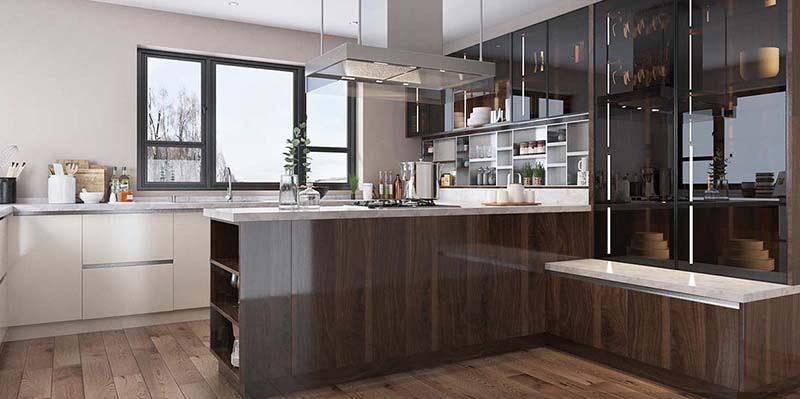Tủ bếp nhôm thường đẹp Tủ bếp nhôm thường đẹp