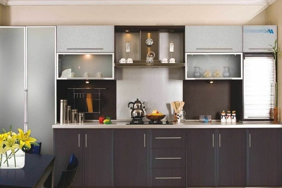 Tủ bếp nhôm thường đơn giản đẹp Tủ bếp nhôm thường đơn giản đẹp