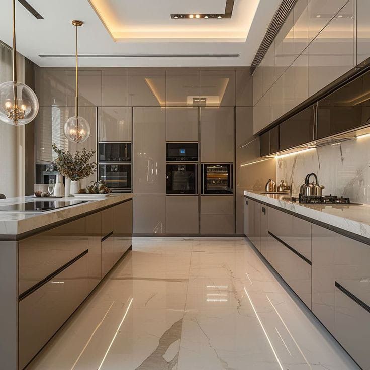 Tủ bếp nhôm xingfa có bàn đảo