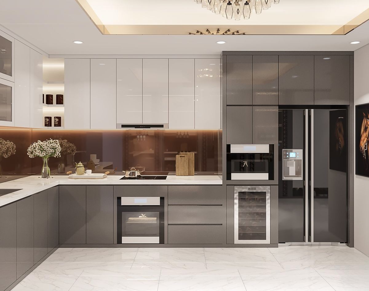 Tủ bếp nhôm xingfa đẹp