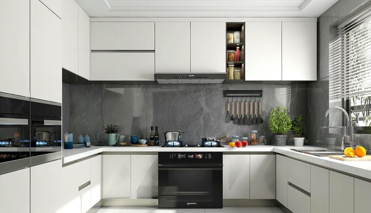 Tủ bếp nhựa cao cấp màu trắng Tủ bếp nhựa cao cấp màu trắng