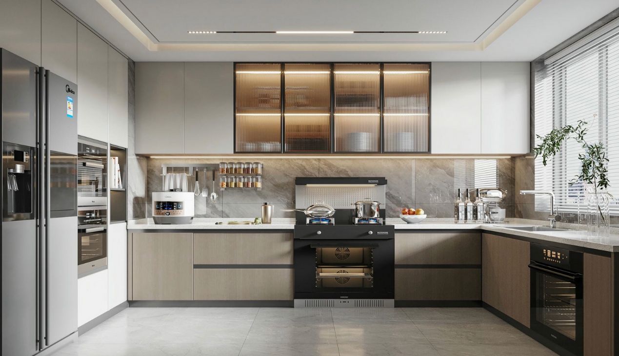 Tủ bếp nhựa composite khung inox