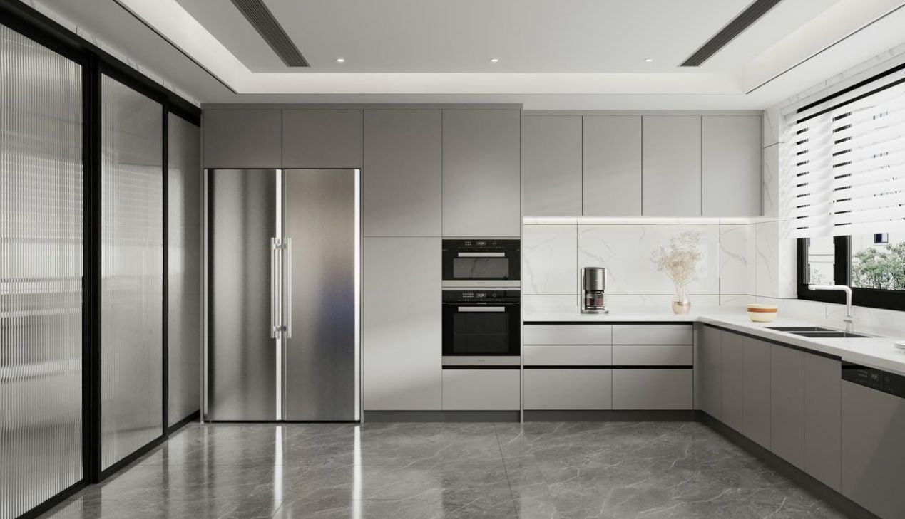 Tủ bếp nhựa PVC chữ L