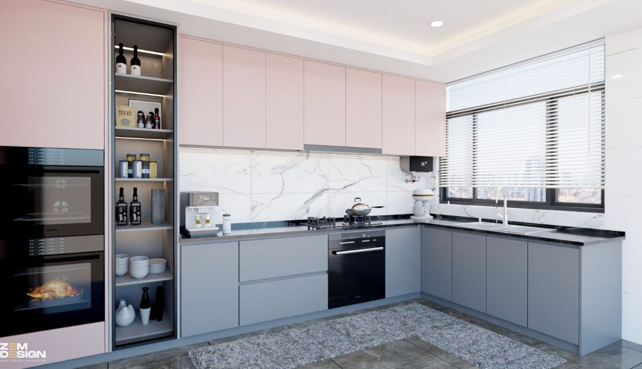 Tủ bếp nhựa PVC hiện đại