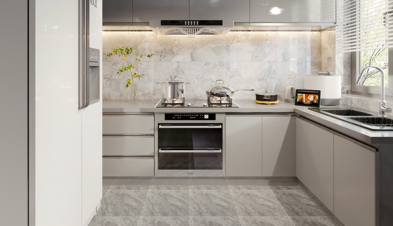 Tủ bếp nhựa tiết kiệm diện tích