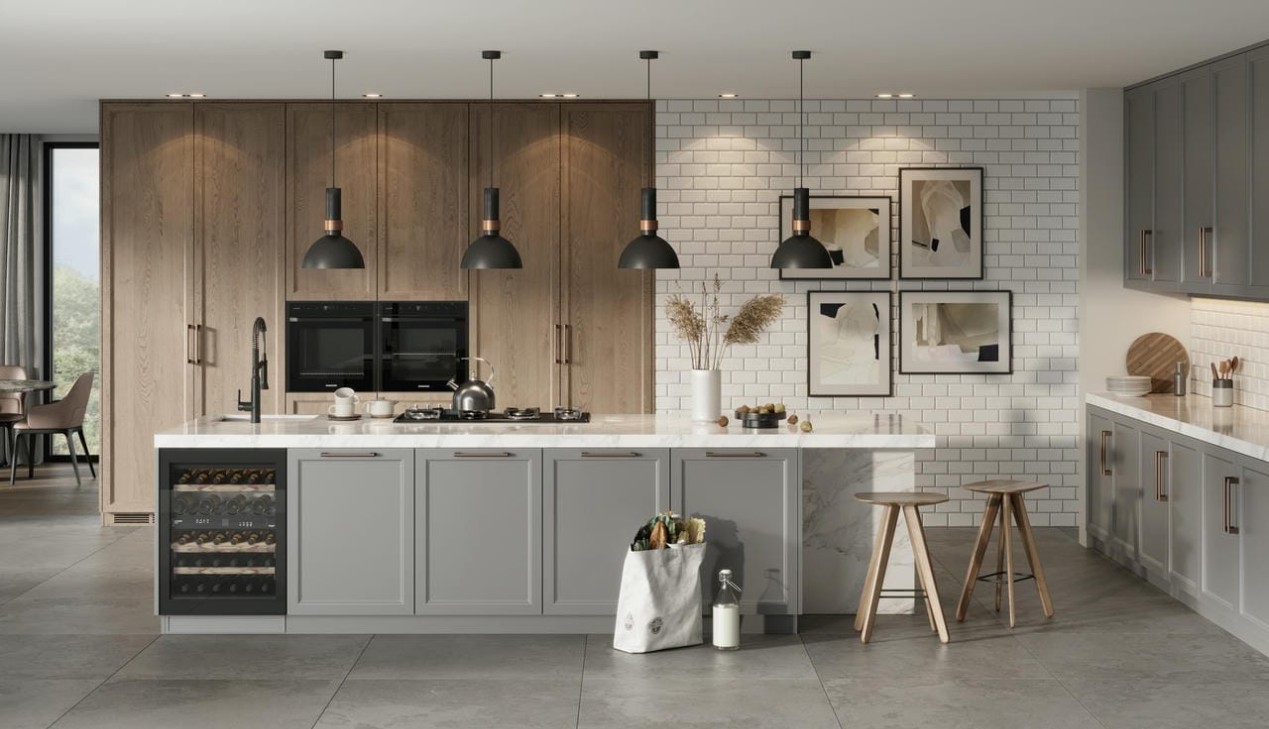 Tủ bếp tích hợp bếp điện