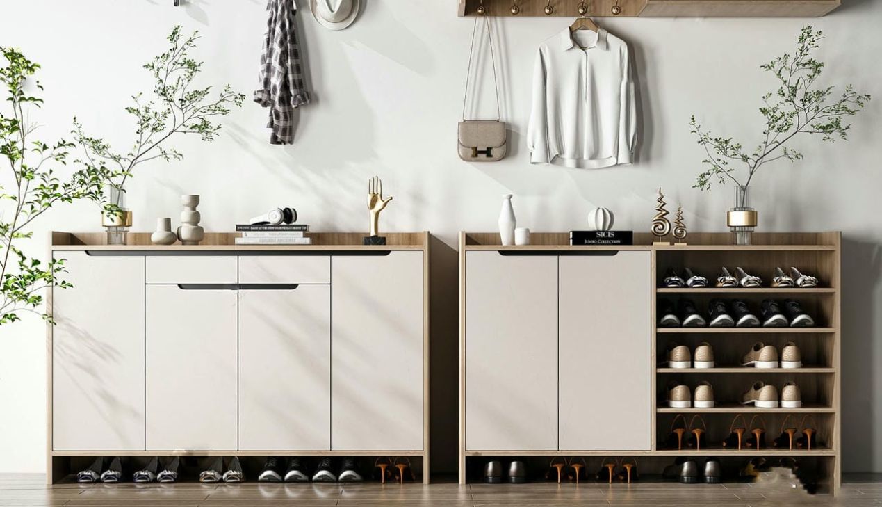 Tủ Giày Gỗ Công Nghiệp Hiện Đại