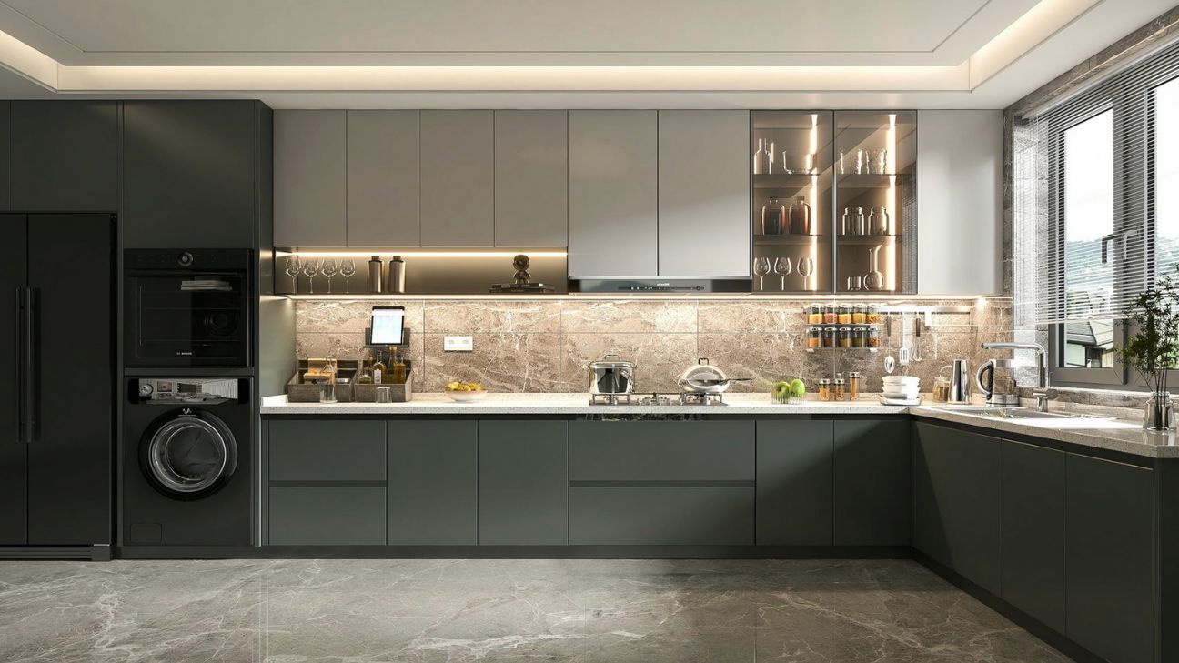 Tủ inox cánh kính màu xanh mạnh mẽ