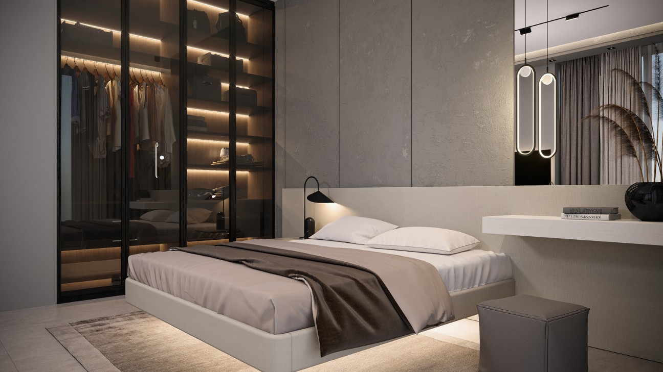 Tủ quần áo âm tường cánh lùa tối ưu không gian