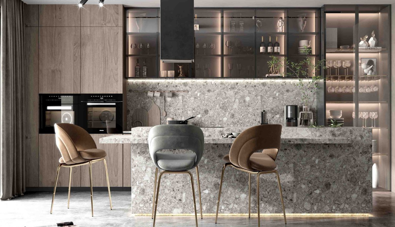 Ưu điểm tủ bếp gỗ công nghiệp melamine