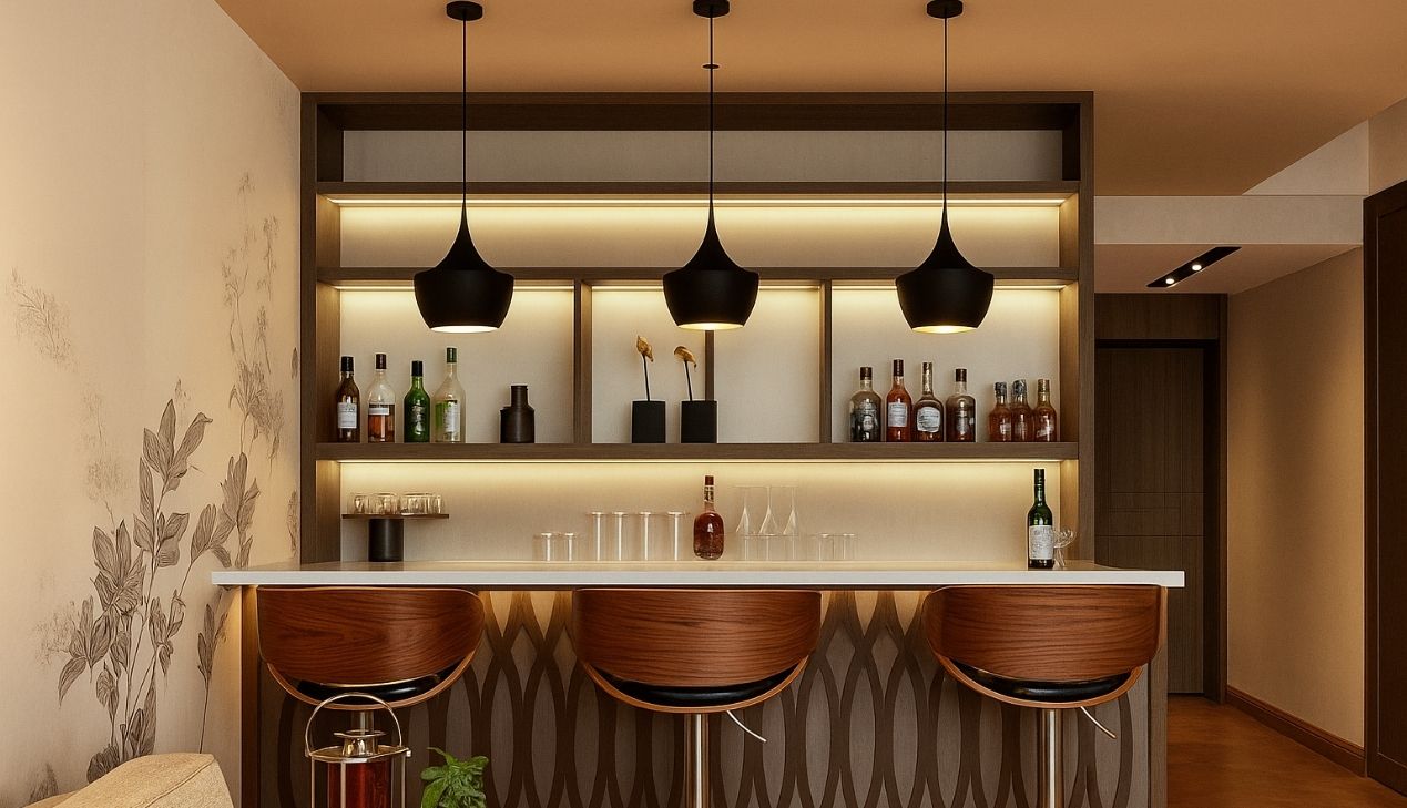 Ý tưởng quầy bar mini sáng tạo cho không gian nhỏ