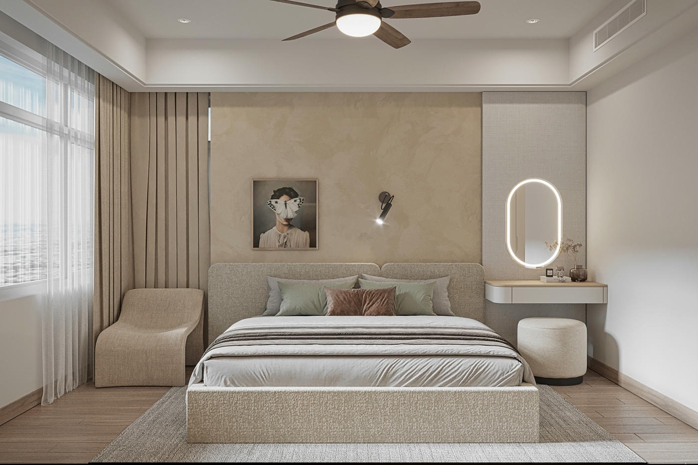 Nội thất phòng ngủ chung cư Sài Gòn Pearl
