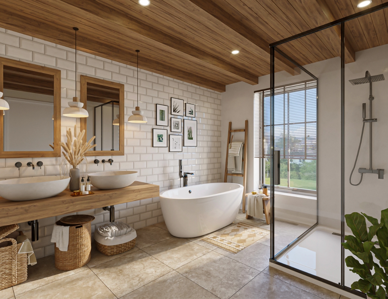 Ánh sáng trong nội thất Rustic