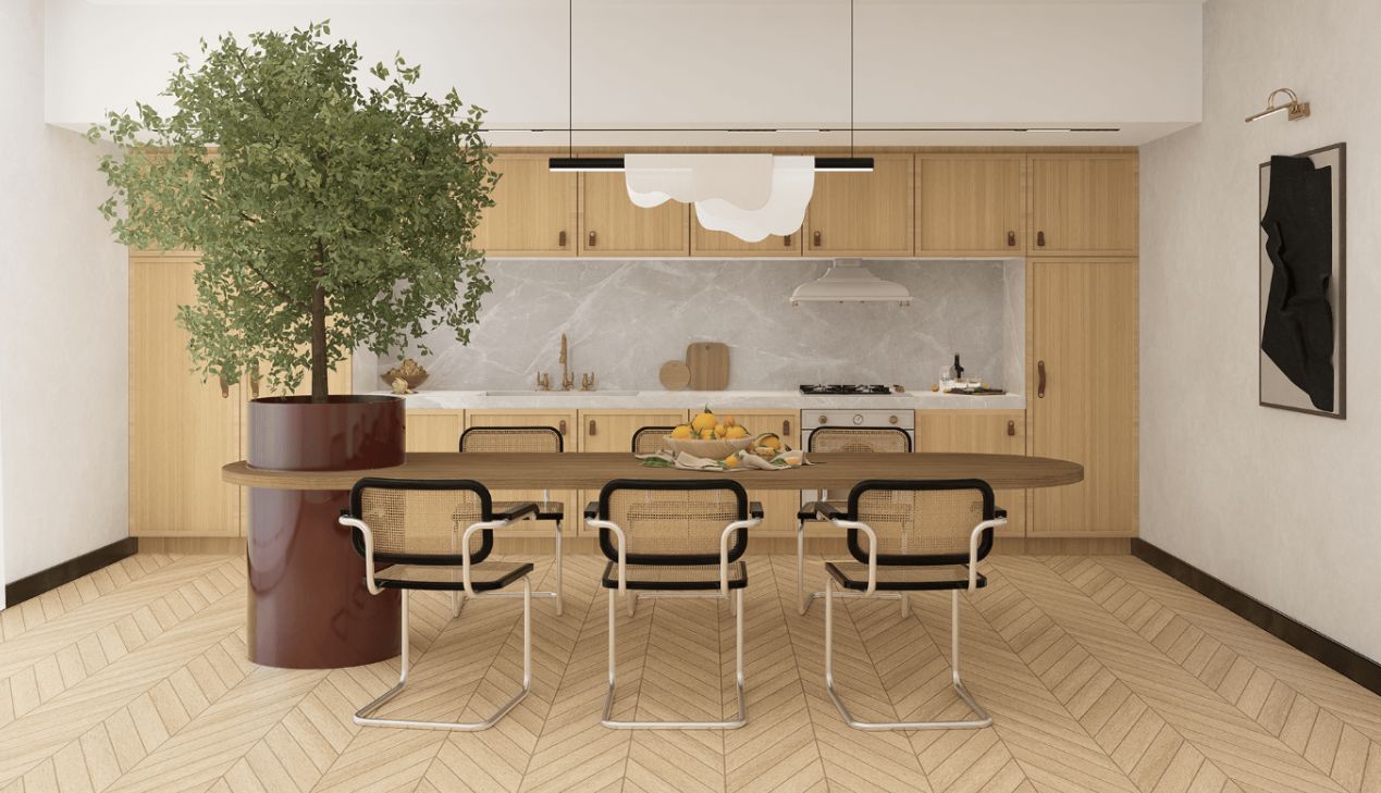 Biophilic trong không gian nấu nướng hiện đại
