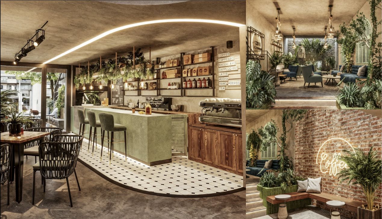 Biophilic trong thiết kế quán cà phê