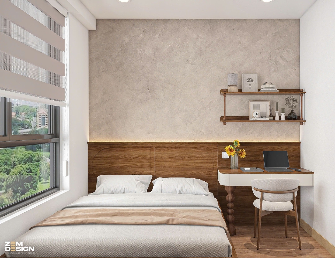 Căn hộ chung cư 2 phòng ngủ do ZEM Design thực hiện