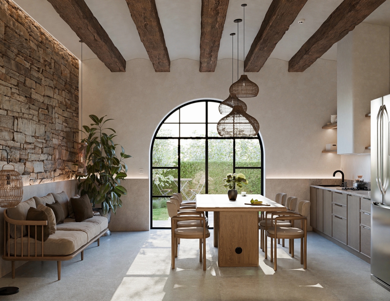 Gỗ tự nhiên phong cách Rustic