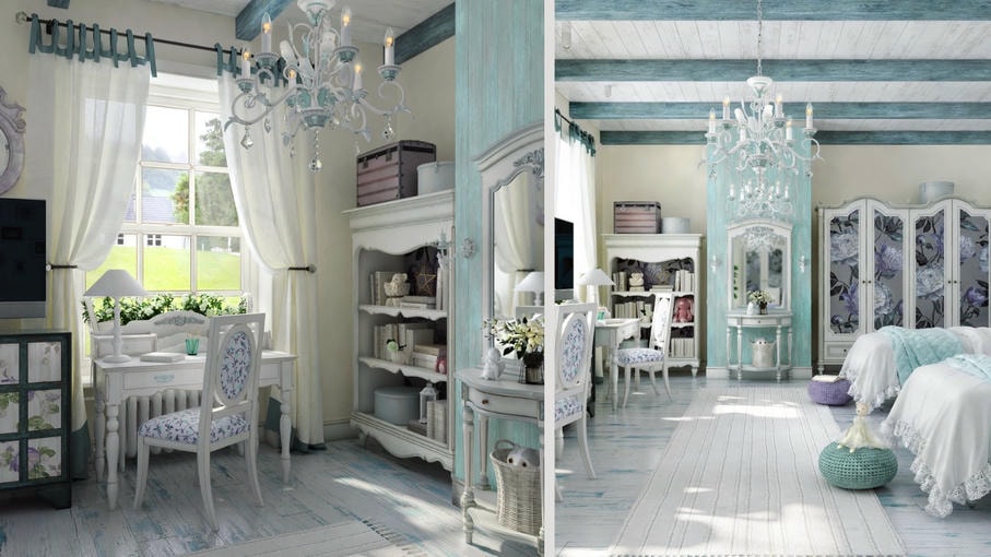 Góc đọc sách romantic - ghế đệm hoa và ánh nến