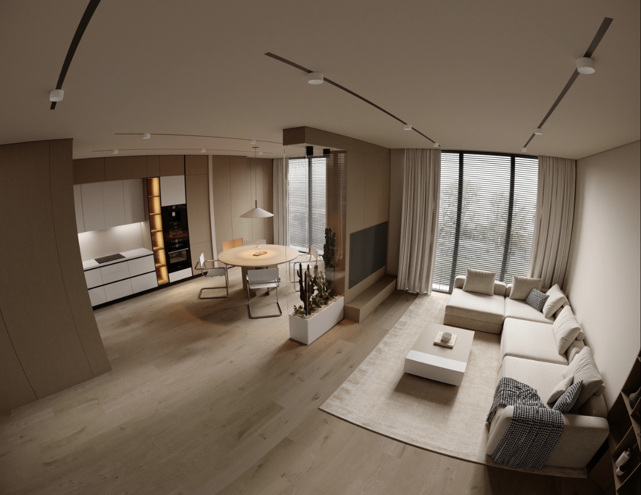 Không gian mở phong cách Minimalist