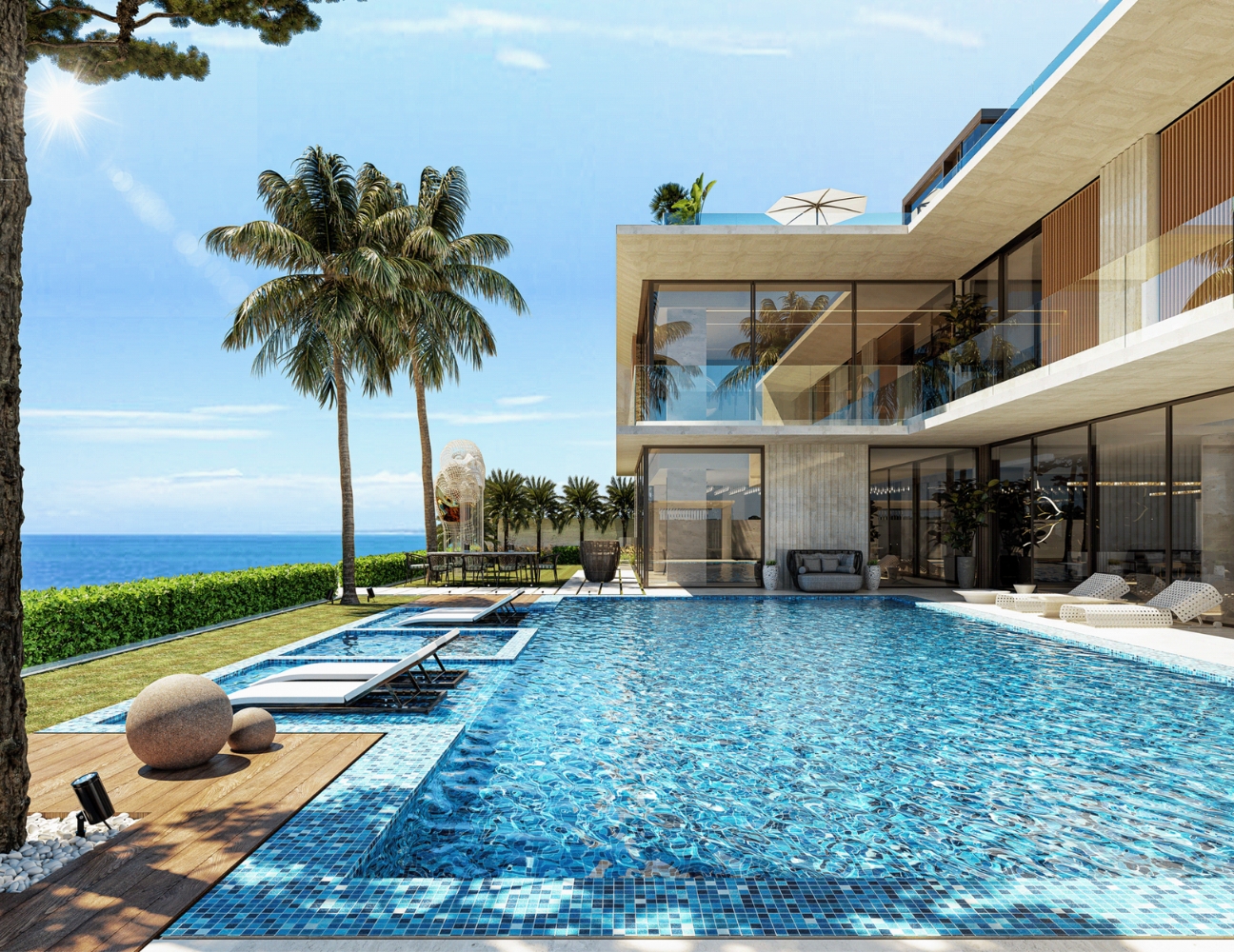 Mẫu biệt thự luxury có hồ bơi