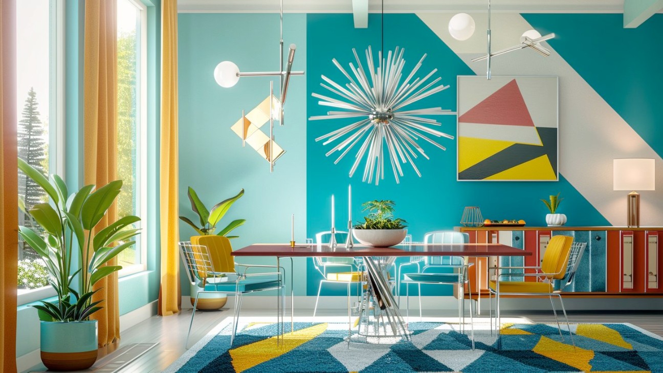 Màu đặc trưng nhất của Atomic Age là Turquoise Blue