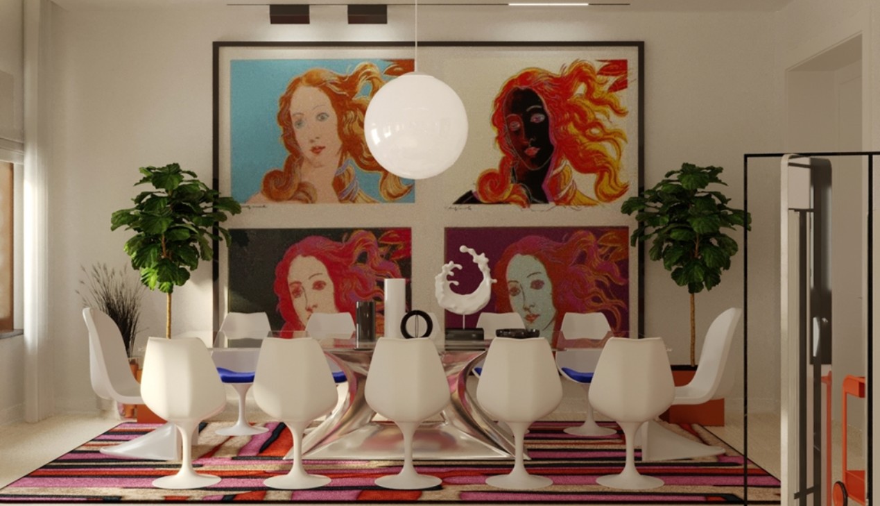 Màu sắc chủ đạo trong thiết kế nội thất Pop Art