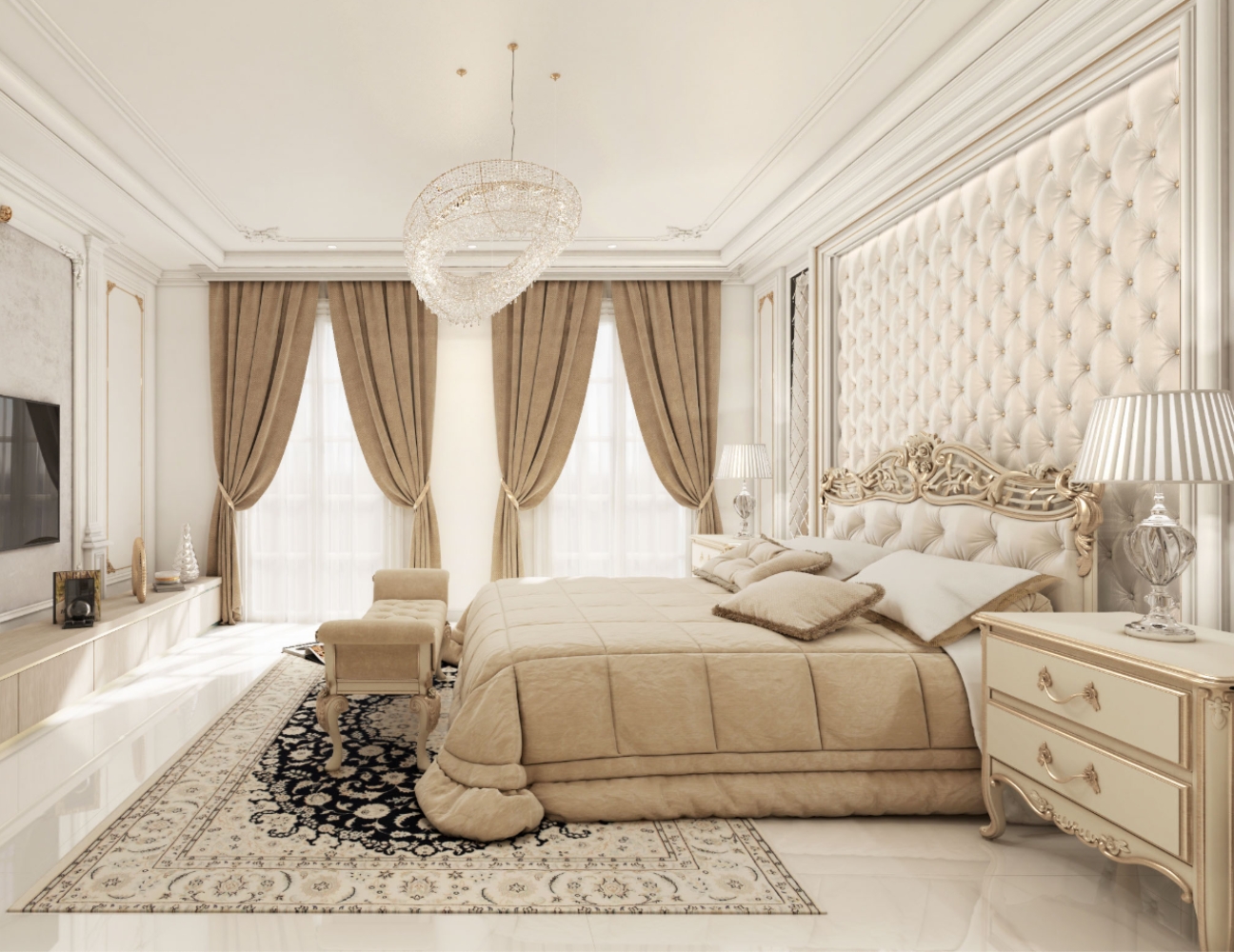 Mẫu thiết kế nội thất biệt thự phong cách cổ điển