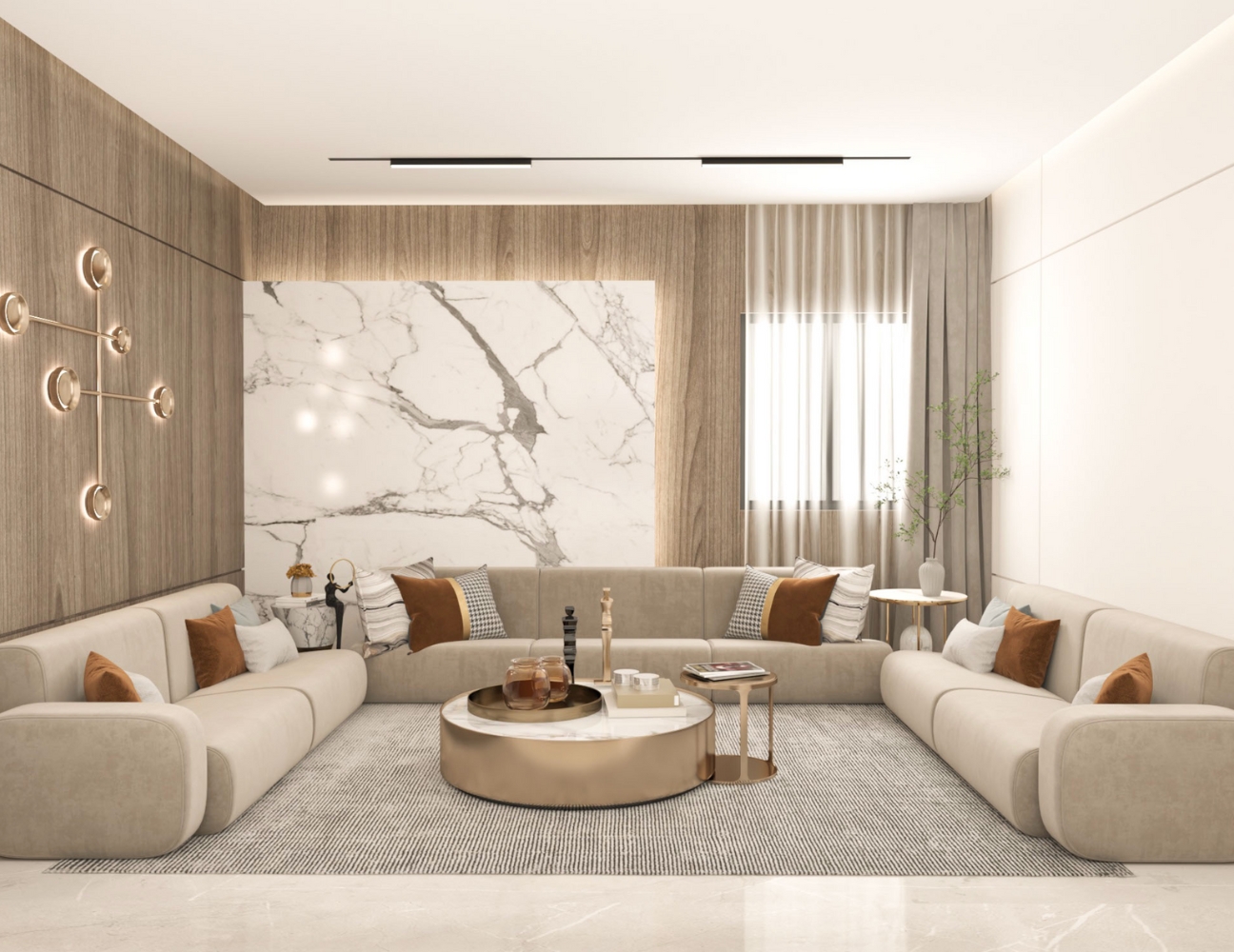 Mẫu thiết kế nội thất biệt thự phong cách hiện đại