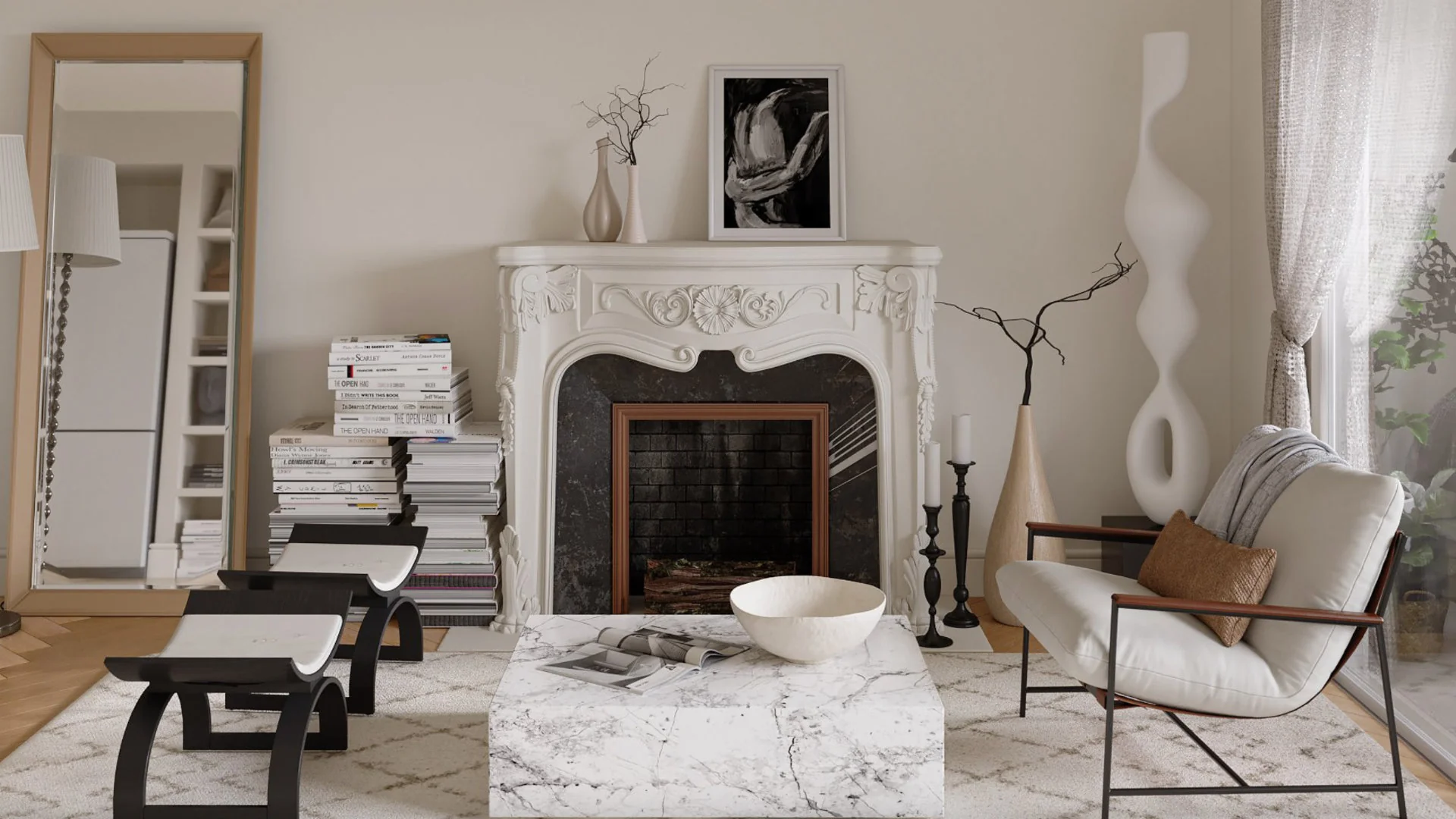Mẫu thiết kế nội thất Parisian Chic