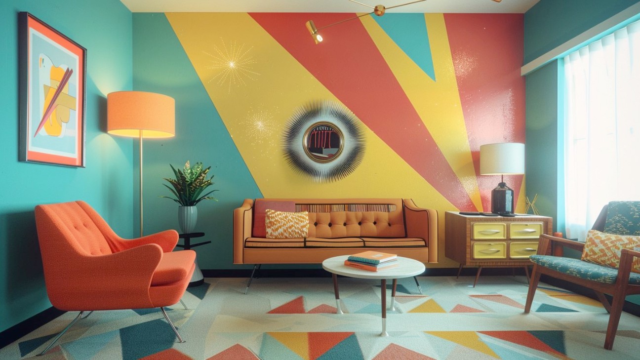Những màu neon đặc trưng của Atomic Age là Hot Pink và Orange