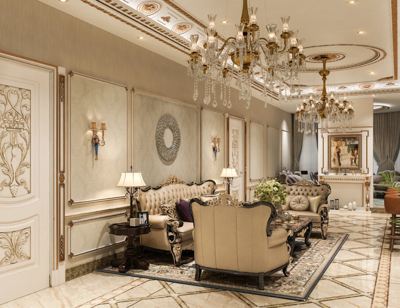 Nội thất biệt thự phong cách luxury