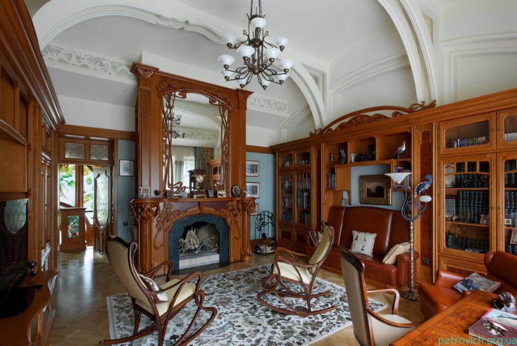 Nội thất nhà được thiết kế theo phong cách art nouveau