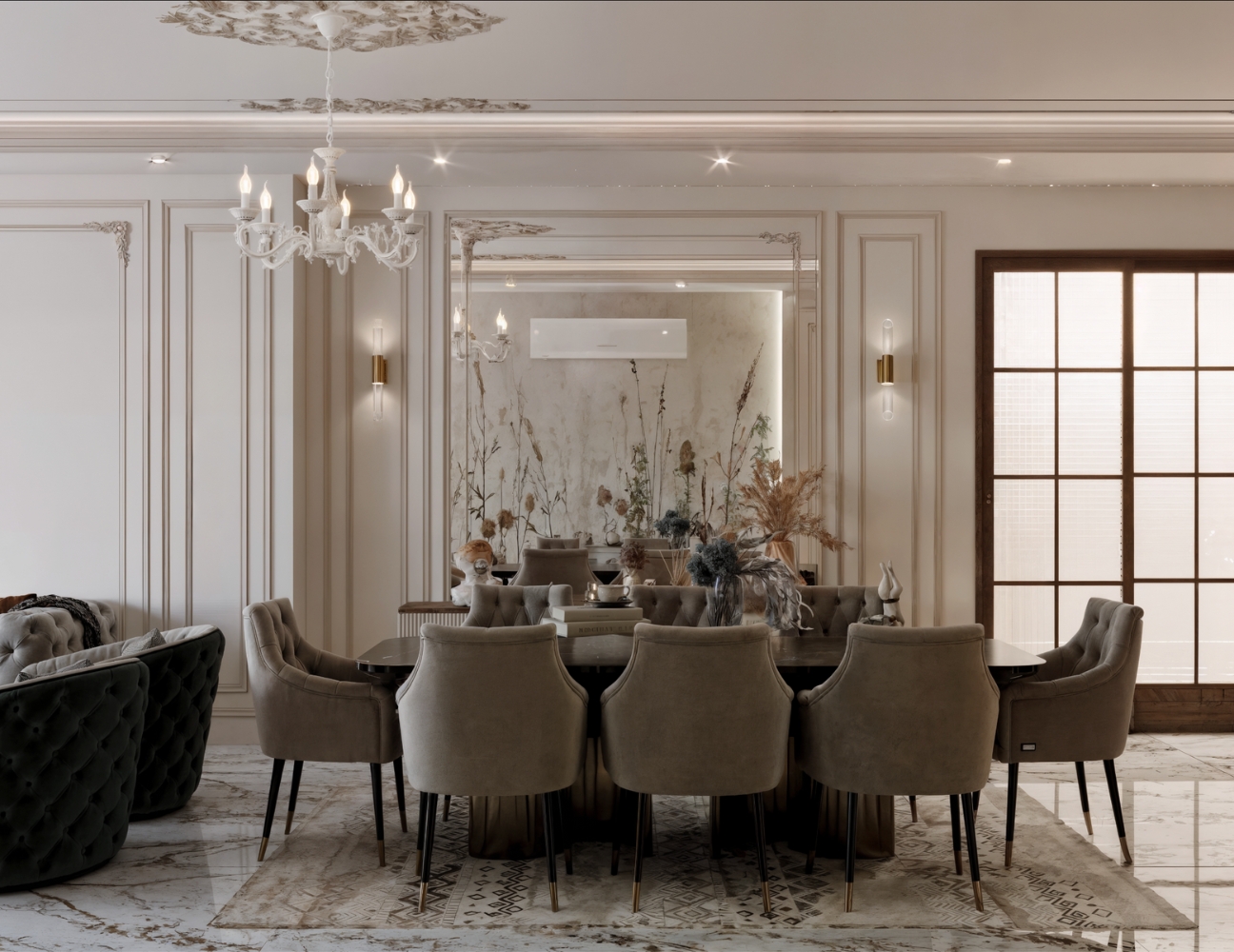 Nội thất phòng khách Neo Classic