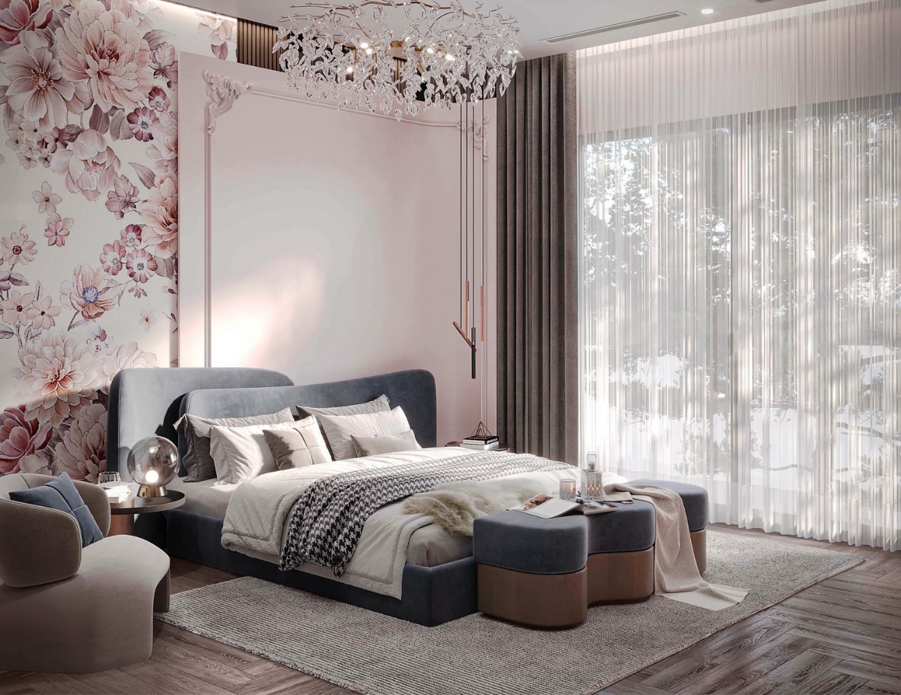Phối màu nội thất tân cổ điển