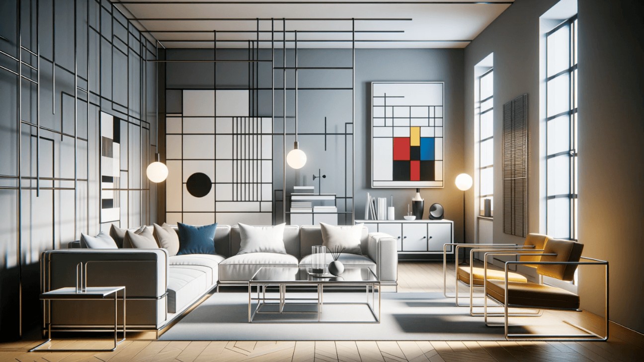 Phong cách Bauhaus nổi bật với đường nét sắc sảo