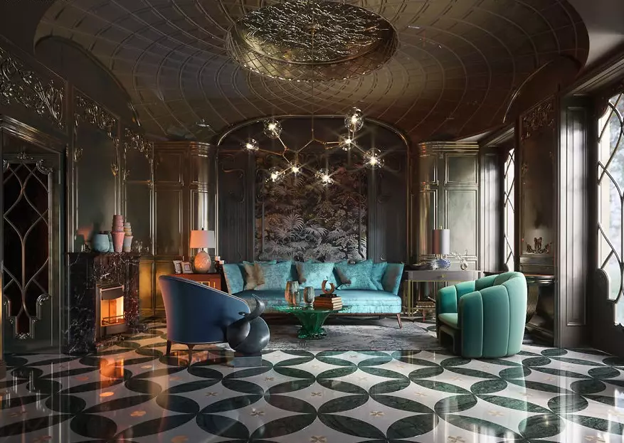 Phong cách thiết kế nội thất art nouveau sang trọng