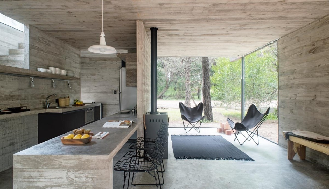 Phong cách thiết kế nội thất Brutalism trong nhà phố